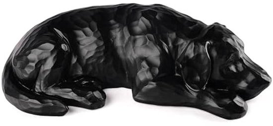 VIPbuy Hondenurn Van Hars – Liggende Puppy, 300g Asinhoud, Met Deksel En PE-zak, Bruin, Symboolcadeau Bij Verlies