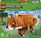 LEGO Minecraft Le Renard Décoration de chambre d'enfant et Jouets Animaux pour Enfants - 21588