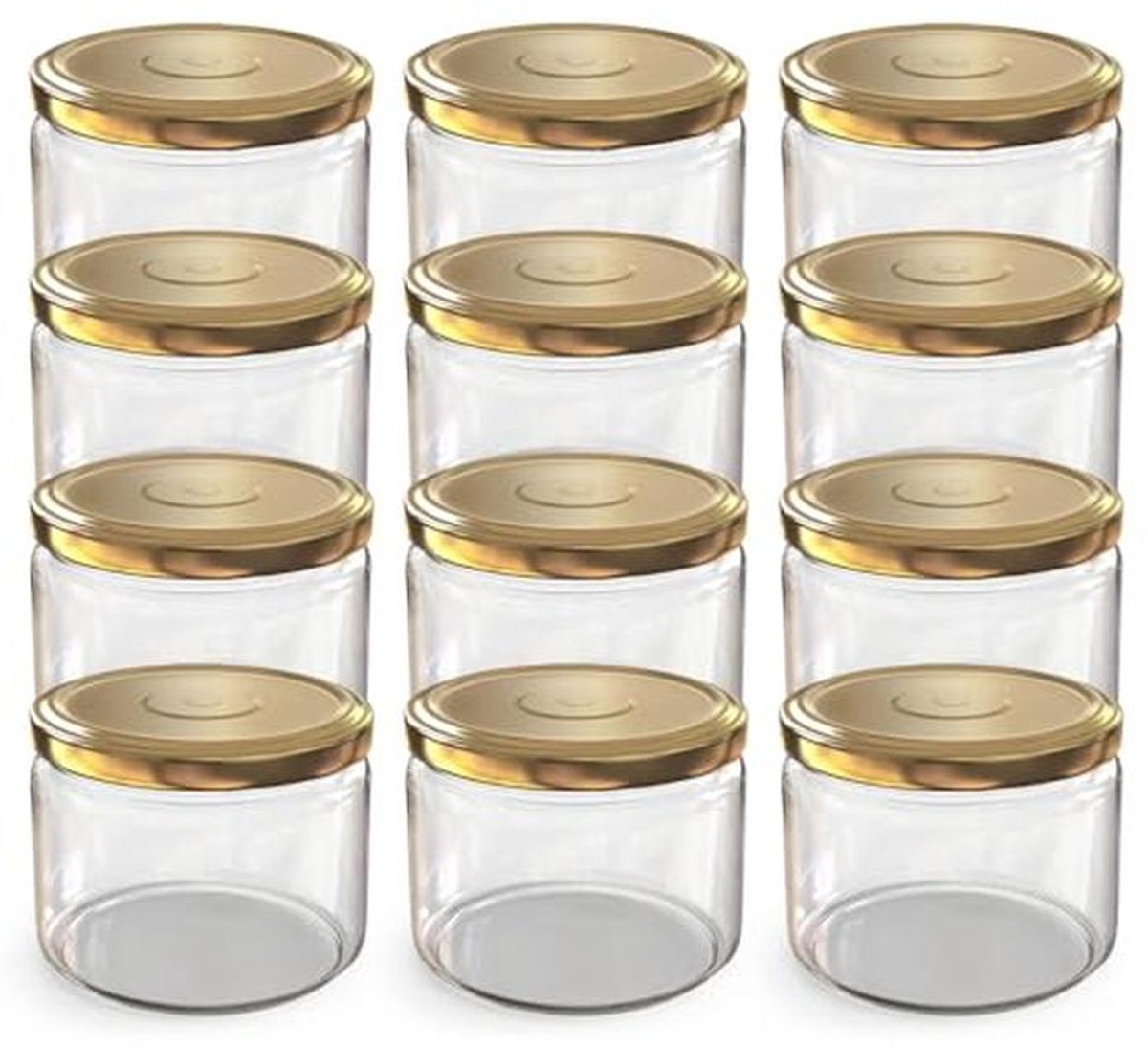24 x 282 ml Inmaakpotten met Schroefdeksel - Ideaal voor Jam en Bewaren