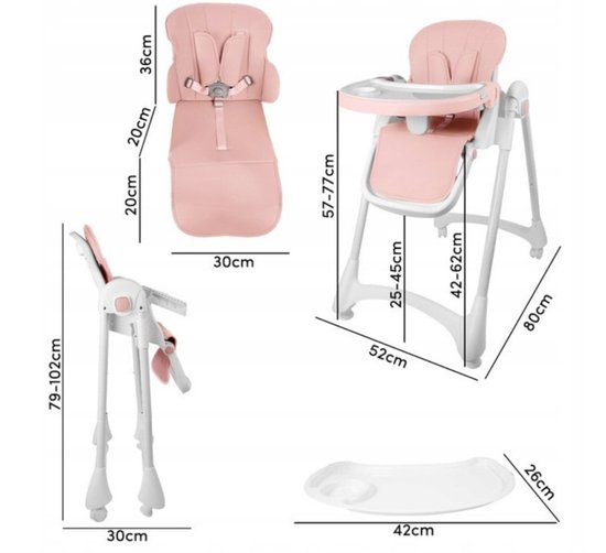 MalPlay-DELI-Kinderstoel-Roze van Merkloos — afbeelding 2