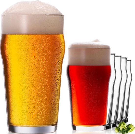 PLATINUX Coppa di birra da 500 ml (max. 630 ml) Set di 6 bicchieri da birra in cristallo