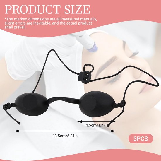 3 Stuks UV-Beschermende Infraroodbril voor Zonnebank en IPL Therapie — afbeelding 5