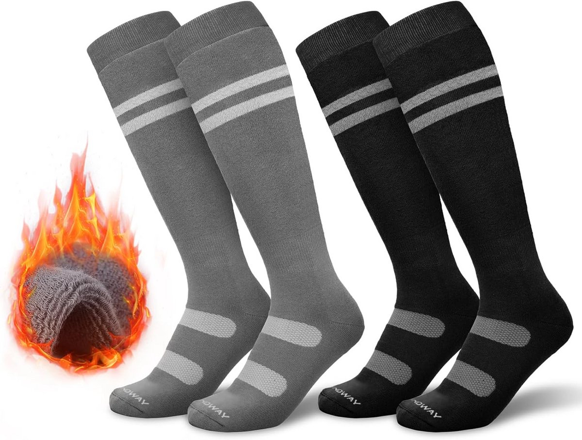 Dikke thermosokken voor dames en heren - Ademend, sneldrogend en warm, set van 2 paar