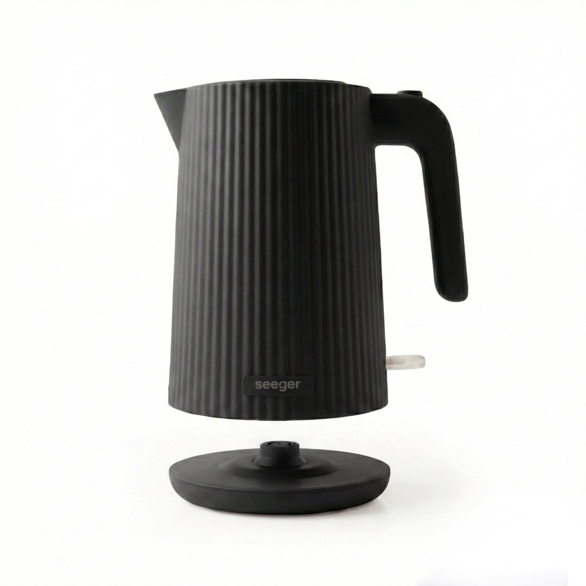 Seeger Waterkoker - Plissé Design - 1.7 liter - BPA-Vrij - Anti-Kalk Filter - 2200 Watt - Zwart - SGR100BK — afbeelding 3