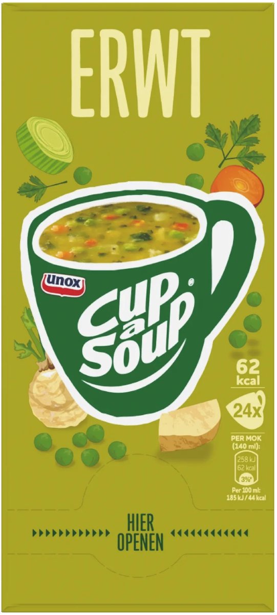 Unox | Cup-a-Soup | Erwt | 24 x 140 ml