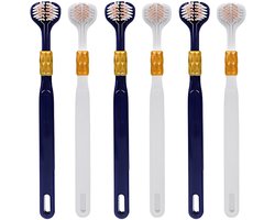 6 Pack 3-Sided Toothbrush, Triple Sided Toothbrush with Soft Brushes, Travel Toothbrush, Soft Four Sided Cleaning Mode Brush, Brush for Adults and Children, Dental Care Kit