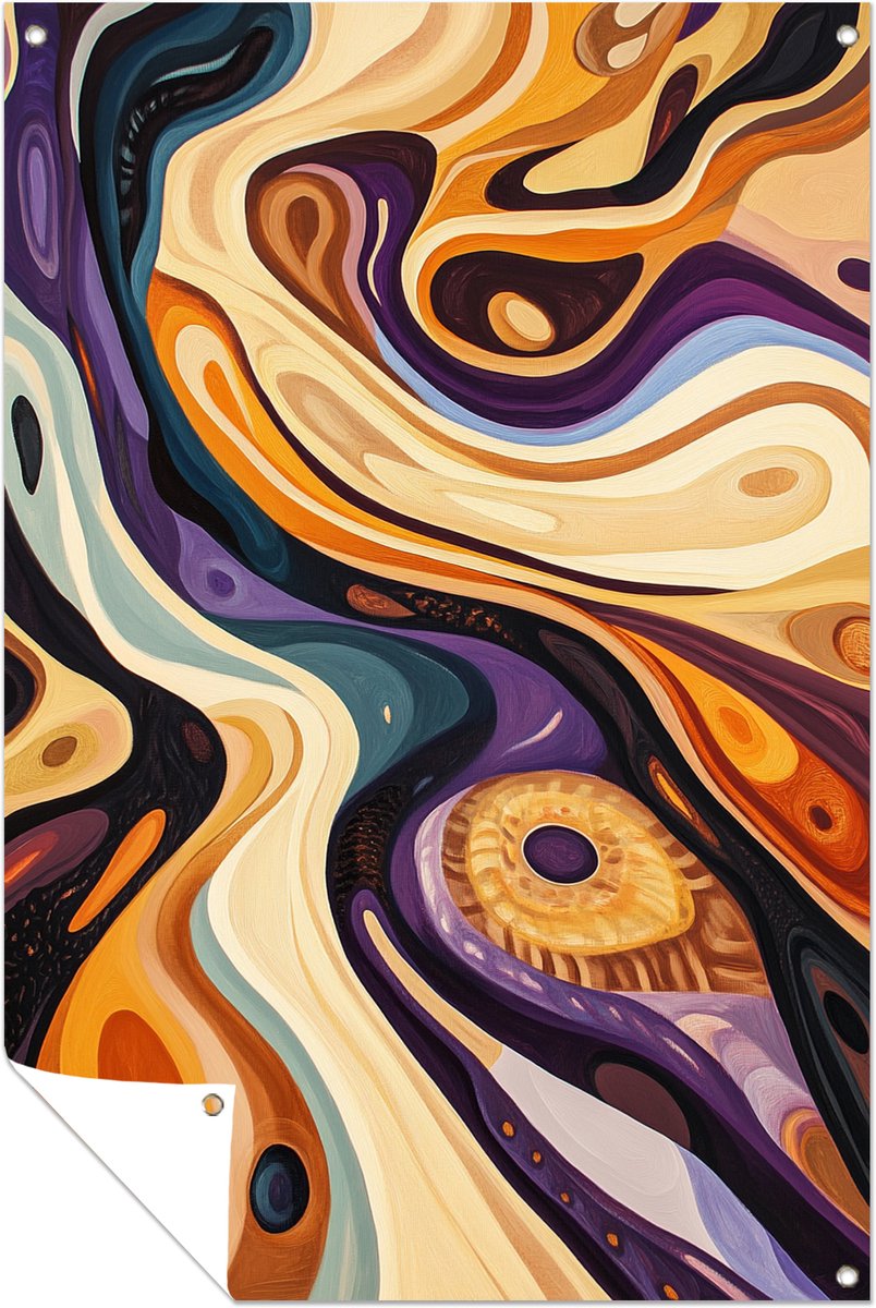 Organische patronen - Buiten - Tuin - Tuinposter - 60x90 cm