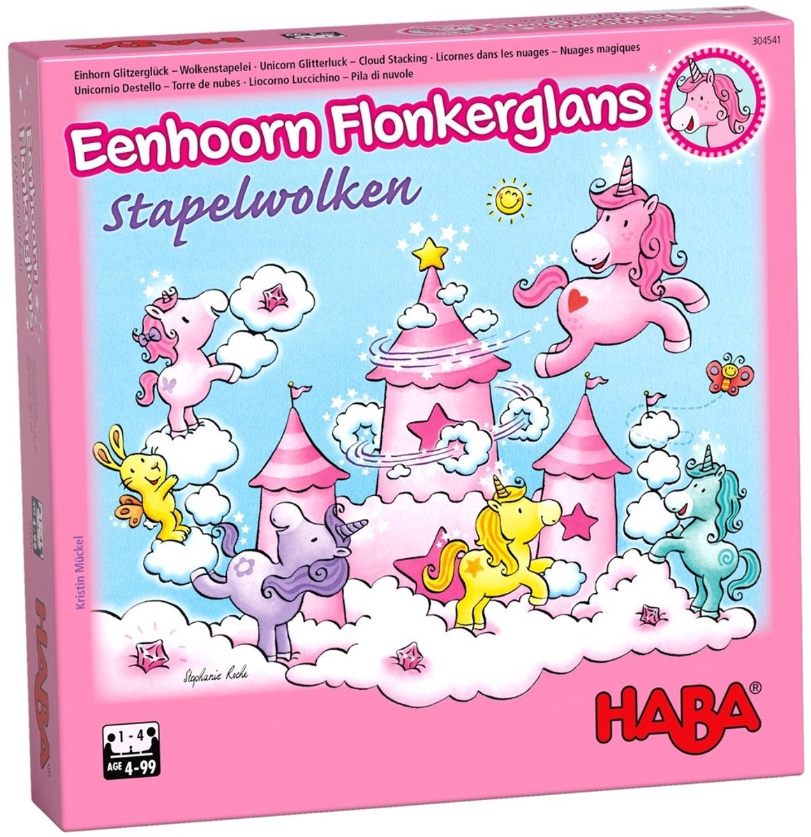 Haba - Haba Stapelspel Eenhoorn Flonkerglans Stapelwolken