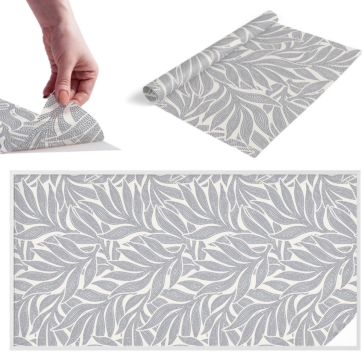 TULUP Raamfolie Anti inkijk - Bladdruppels Melkglas Folie - 200x100 cm - Grijs Anti inkijk Raamfolie Glas in Lood - Zonwerende Raamfolie - Voor de woonkamer, slaapkamer en kantoor - Privacy Folie Raam Glas in Lood Grijs - Bladdruppels