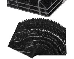 Froadp 54 stuks PVC-vloerbedekking Zelfklevend 5,02 m² Vinylvloer Vloertegels Zelfklevende tegels 30x30cm Vinyl vloerbedekking Laminaat Waterdicht Antislip PVC-tegels Tegeloptiek Zwart marmer
