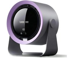 Tafelventilator - Handventilator - Mini Ventilator - Tafelventilator Oplaadbaar - Usb-Bureauventilator Met Led-Display - 5 Instelbare Snelheden - Voor Slaapkamer, Kantoor, Studentenkamer