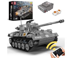 Mould King 20032 Hellcat RC Tank bouwset | WW2 Army auto constructie modelbouw | Educatief militair & leger speelgoed bouwpakketten voor kinderen & volwassenen | Incl Radiografisch bestuurbare remote | Geschikt voor Lego | Bouwdoos met 971 bouwstenen