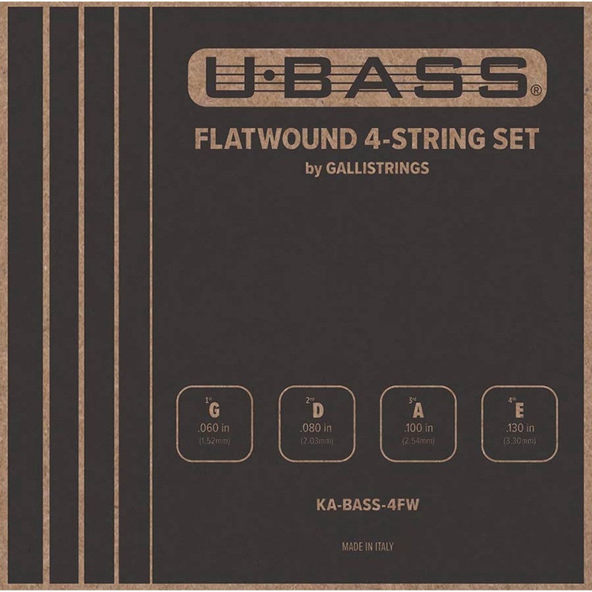 Galli Strings KA-BASS-4FW flatwound snarenset voor bas ukelele