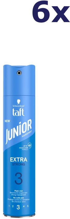 6x Taft Junior Laque Extra Strong 250 ml
