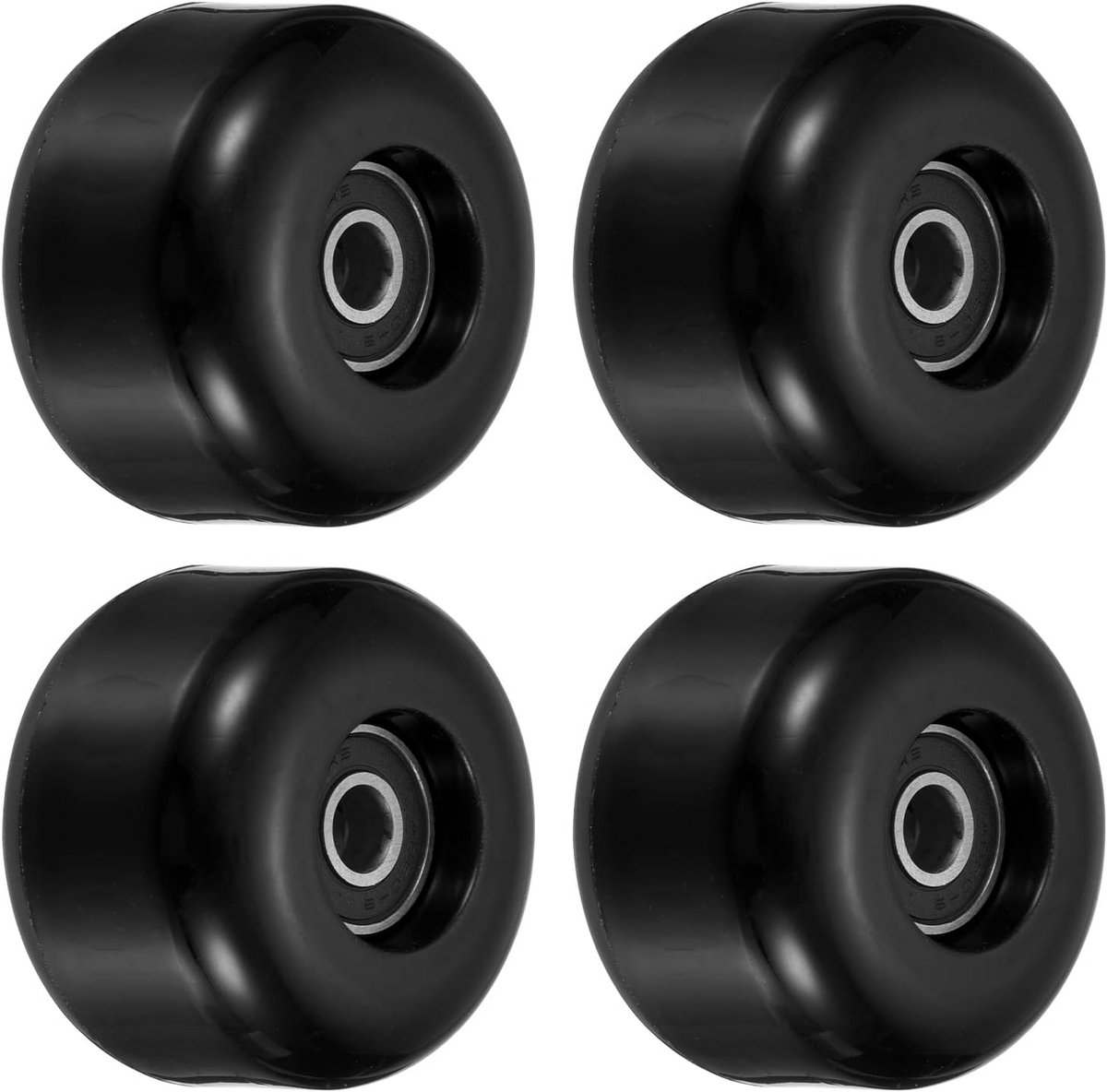 Skateboard Wielen Set 54mm met ABEC-9 Lagers 4 Pack Wielen voor Skateboard en Cruiser 85A Hardheid Zwart