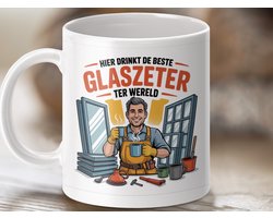 Mok beste glaszetter ter wereld, unieke koffiemok, cadeau voor glaszetter, grappige mok, koffie drinken, glaszetters gereedschap, beroepsmok