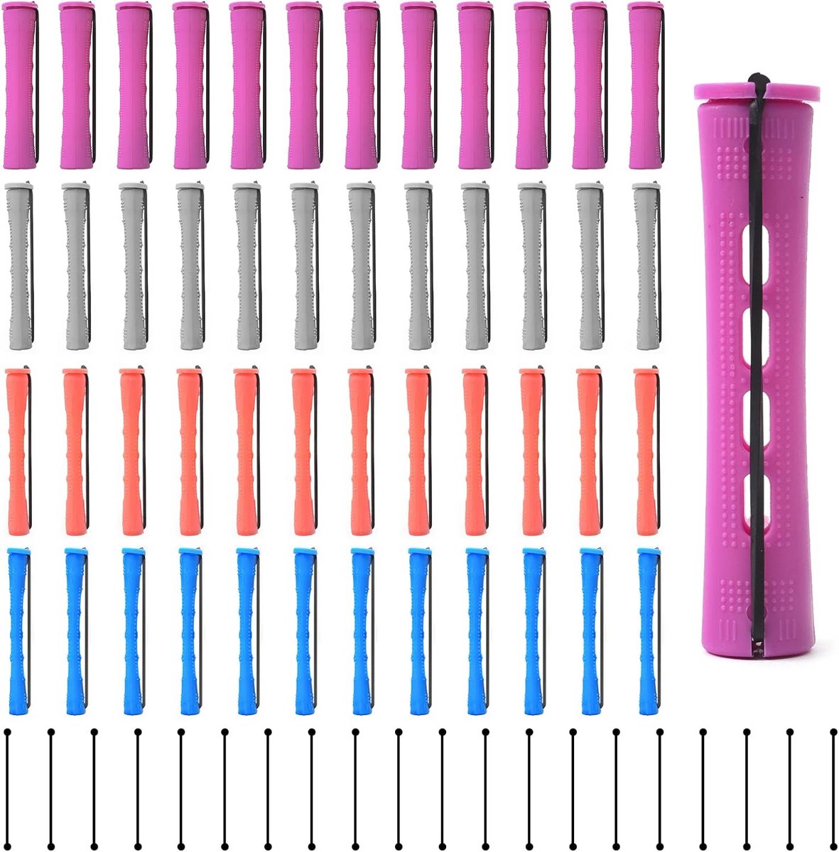 96 Stuks Haarrollers Zonder Warmte: Krulspelden & Permanente Haarstaven voor Diverse Kapsels