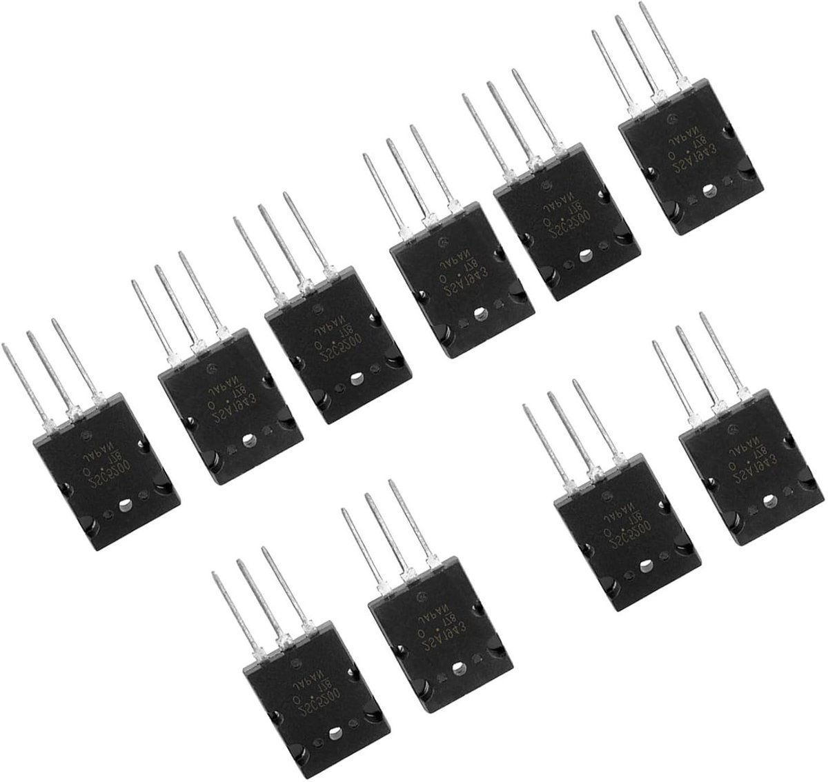 Audiotransistor 5 x 2SC5200 zwart - 5 paar krachtige combo set, voor audiosystemen.