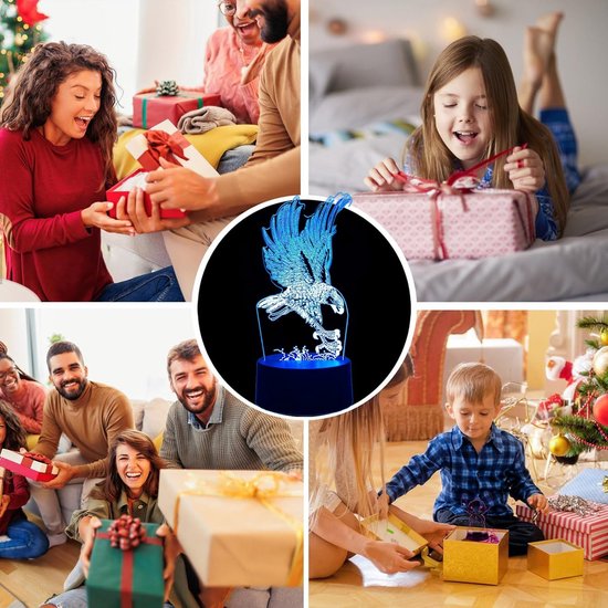 Decoratieve 3D Eagle Lamp met 7 Kleuren voor Kinderen en Tieners — afbeelding 2