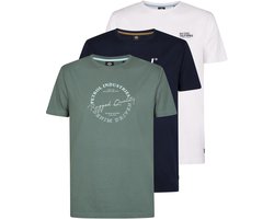 Petrol Industries - Heren 3-Pack Jersey T-Shirts met Print ArenaRoja - Multicolor - Maat XL