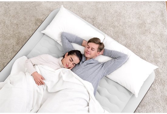 Bestway – Luchtbed – 2-Persoons – 152×203×46 cm – Bruin – Met Ingebouwde Elektrische Pomp – Incl. 3-in-1 Opbergtas - Luchtbed 2 Persoons - Luchtbed Met Pomp - Luchtbed Voor Binnen Gebruik - Luchtbed Met Wave Beam - Luchtbed Voor Gasten — afbeelding 2