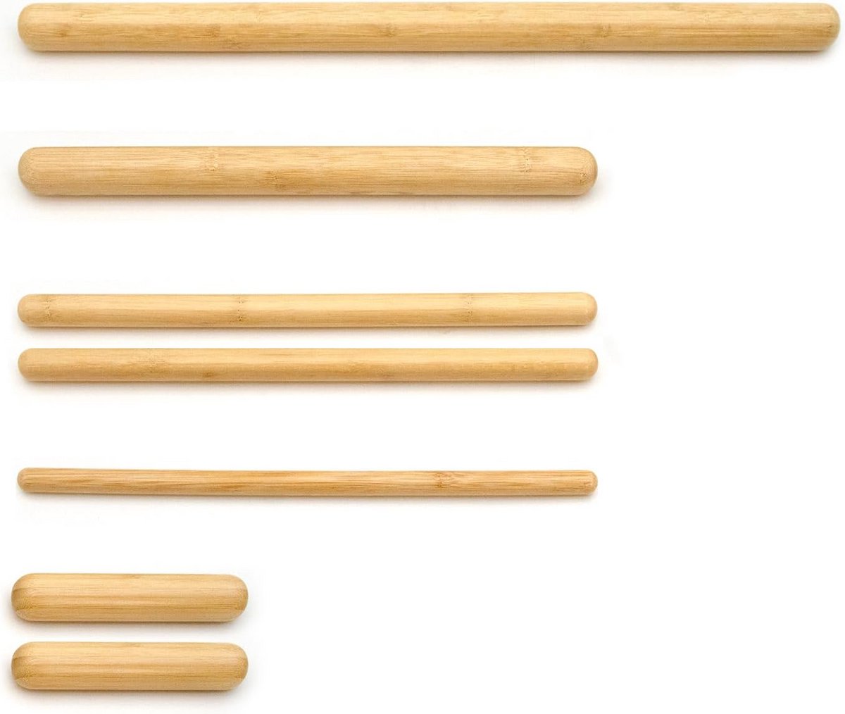 Set van 7 Bamboe Massage Sticks voor Diepe Ontspanning en Pijnverlichting