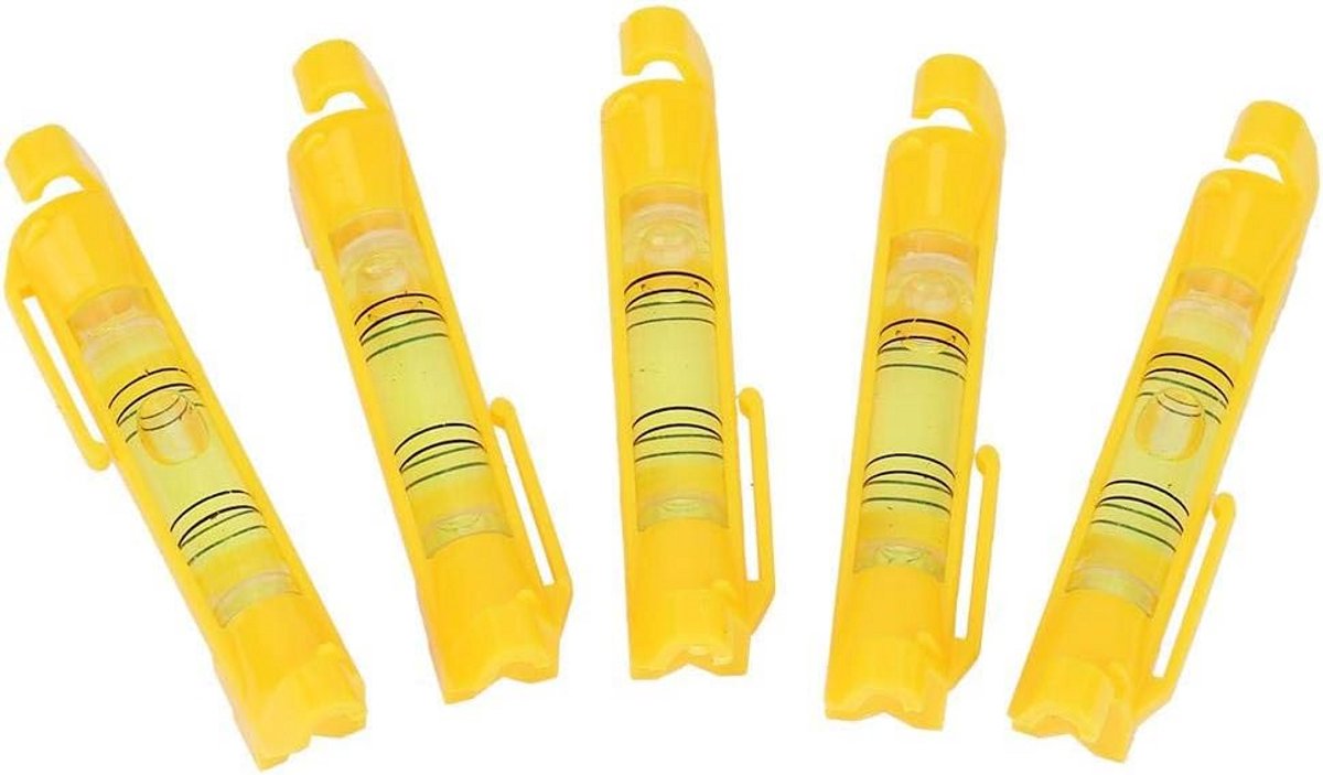 5x Mini Touw Waterpas Set - Compact Meetgereedschap voor Lijn & Hoekinstelling