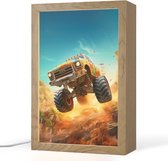 Nachtlampje 20x30 cm - Kinder lampje - Monstertruck - Kind - Jongen - Auto - Tafellamp kinderkamer - Slaapkamer lamp - Bedlamp kinderen - Kinderlampje stopcontact - Wandlamp babykamer - Nachtlampjes