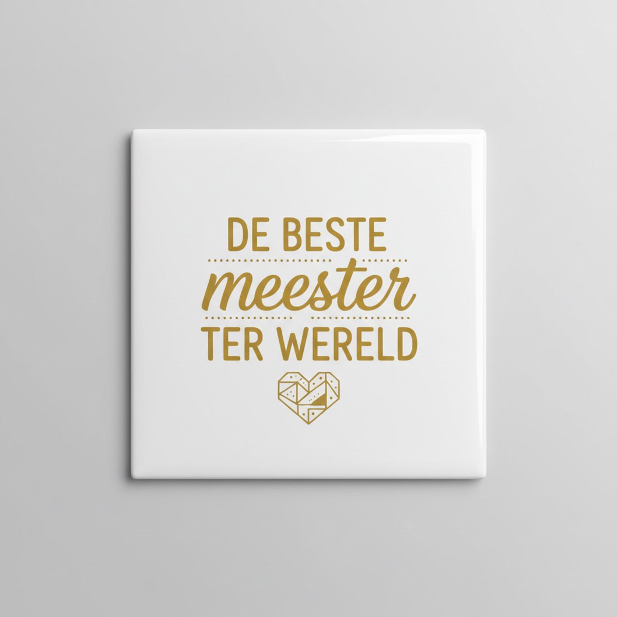 Nevolis Waarderingsquote Keramische Tegel “De beste meester ter wereld” – Bedankcadeau voor Leraren, Elegante Woondecoratie Tegel 15 x 15 cm Multi Color