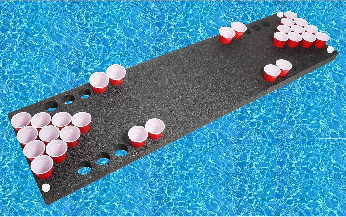 Zwevende Bierpong Tafel voor Zwembad en Meer Schuim