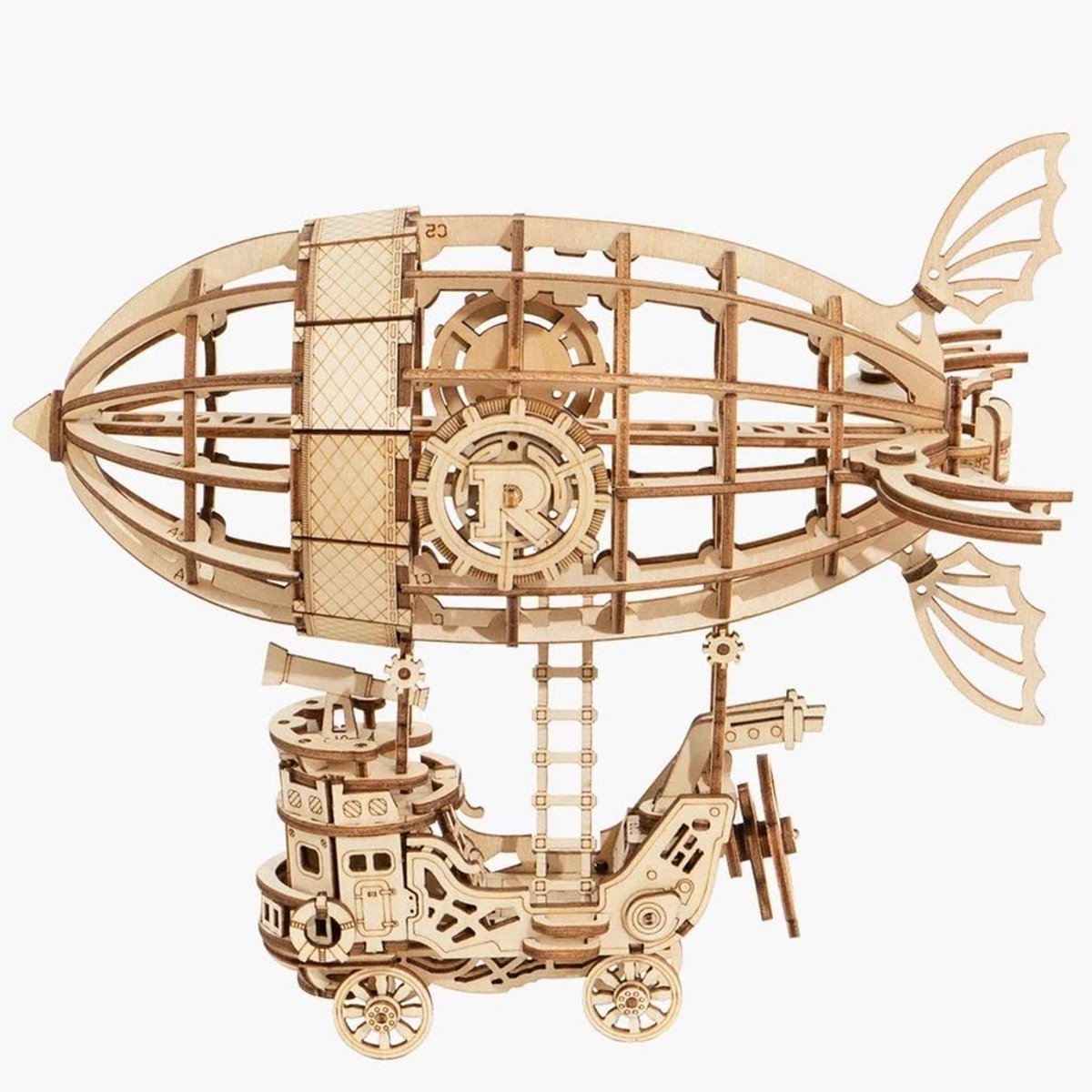 3D Houten Luchtballon Modelbouwset - Mechanische Puzzel met Tandwielen - 349 Delen