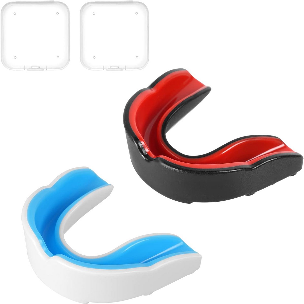 2x Gebitsbeschermer Set - Mondbeschermer voor Sporten als Rugby, Boksen, Hockey & MMA - Inclusief Hygiëne Doos - Kindermaat