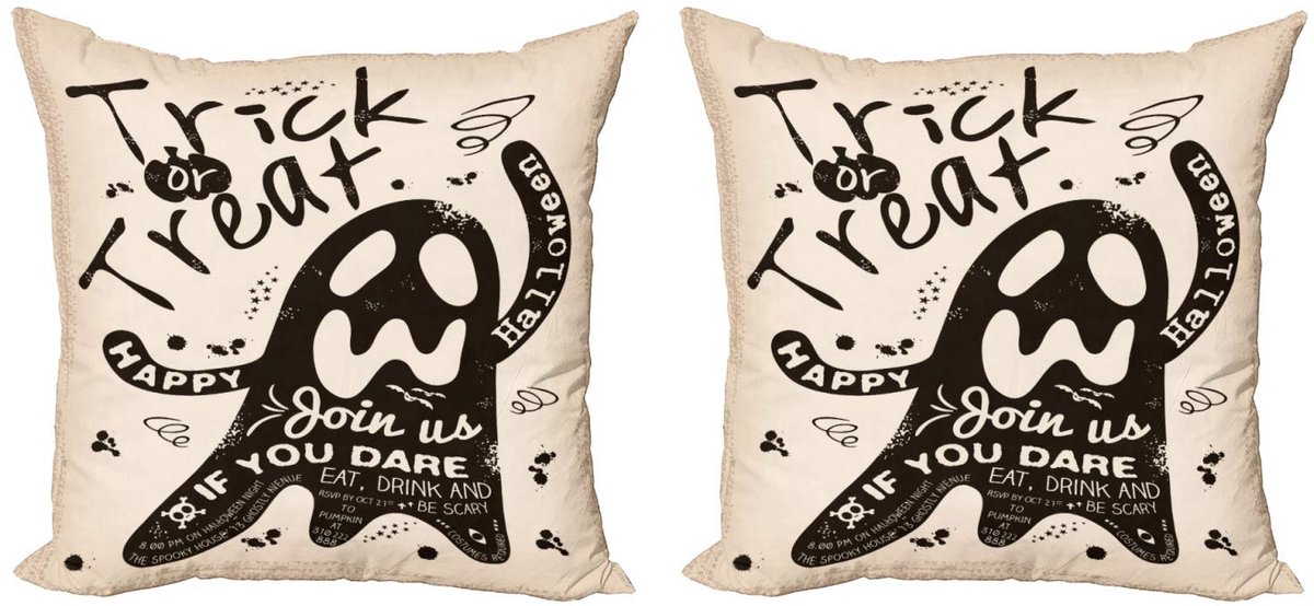 ABAKUHAUS Geest kussenhoes – 2x40x40 cm – Dubbelzijdig – Donkerbruin