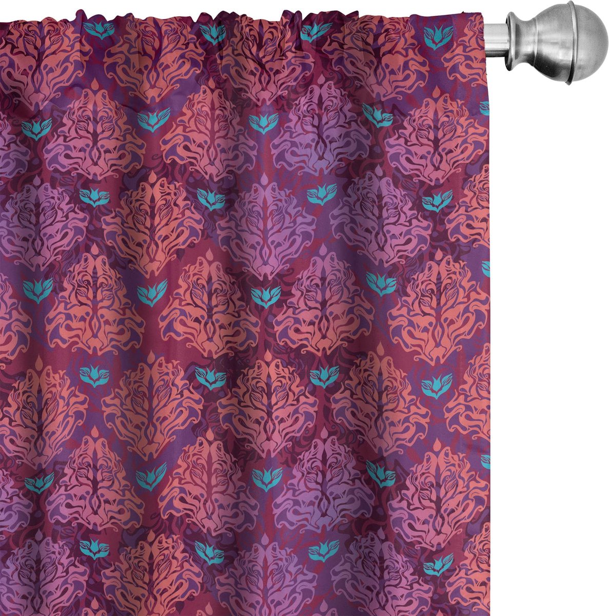 ABAKUHAUS grunge gordijnen – 2x75x175 cm – microvezel – Multicolor