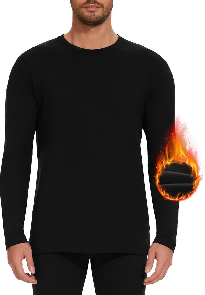 Stunq® Thermisch Ondergoed Heren Lange Mouwen Warmtebehoudend Shirt voor Winteractiviteiten en Sport