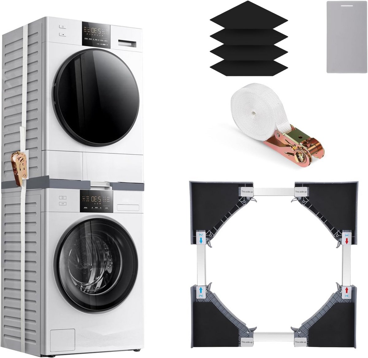 Universele Stelbare Overlayset voor Wasmachine en Droger