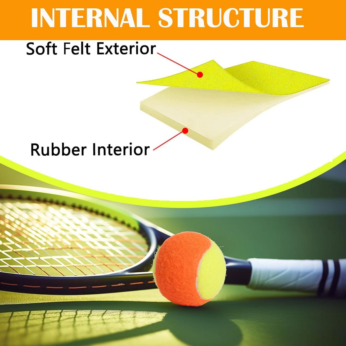 Tennisballen Lage Compressie Stage Trainingsballen voor Beginners en Jeugd