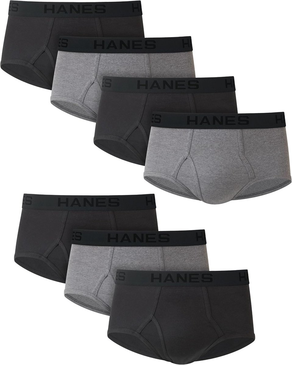 Herenondergoed Ultimate Comfort Flex, 7 Stuks, Zwart/Grijs, Maat L