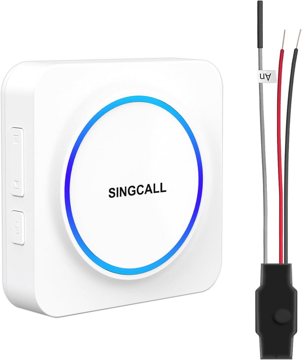 Draadloze Deurbel Verlenger met LED Ontvanger en Converter voor Thuis, Garage, en Appartement