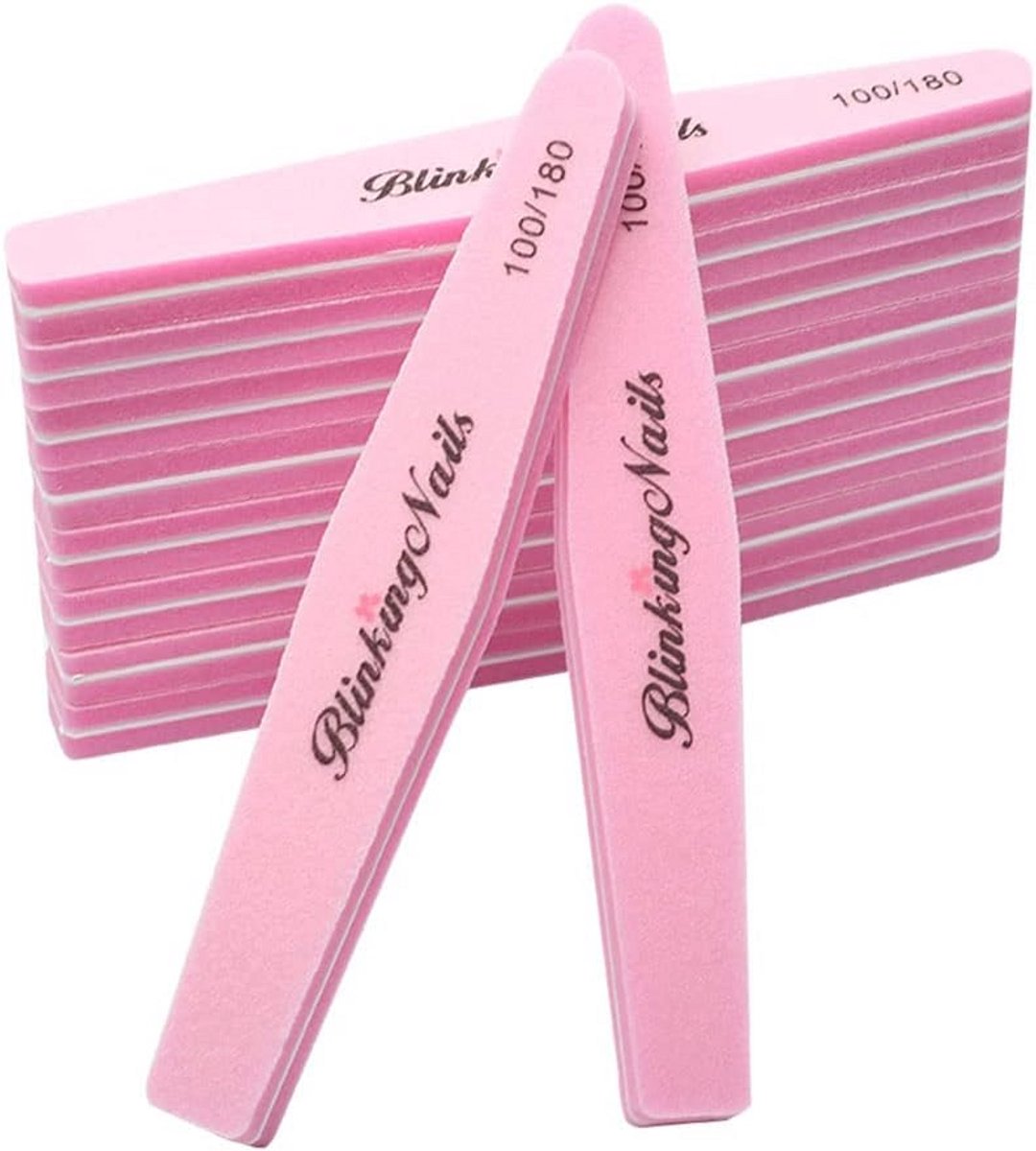 Nagelvijl en Buffer - Dubbelzijdig Design 100/180 voor Nail Art en Manicure