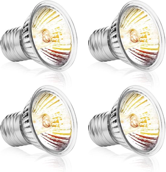 Terrarium Verwarmingslamp Set – 25W, 50W En 75W, Met UVA/UVB, 360° Flexibele Arm, Thermometer, Voor Reptielen En Amfibieën