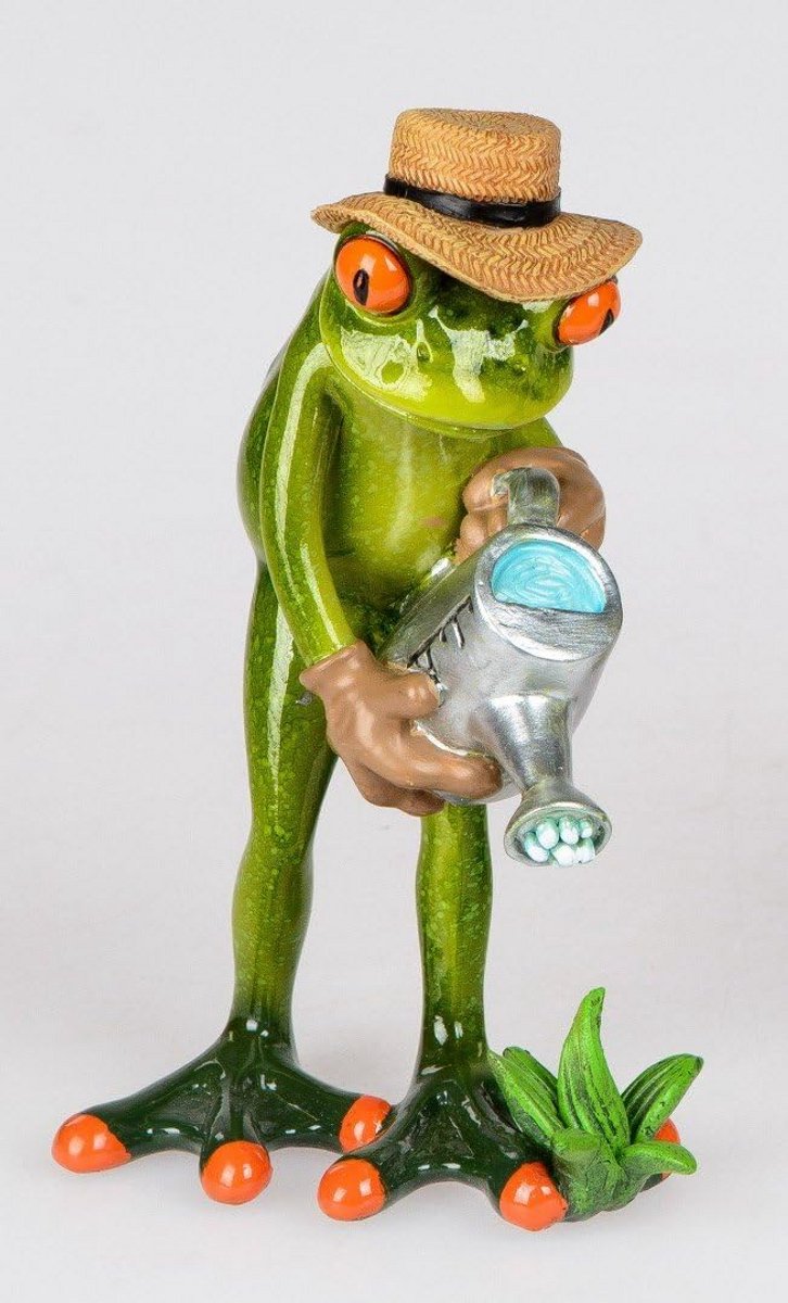 Decoratieve Figuur Kikker Tuinman met Gieter - Handbeschilderd en Weerbestendig