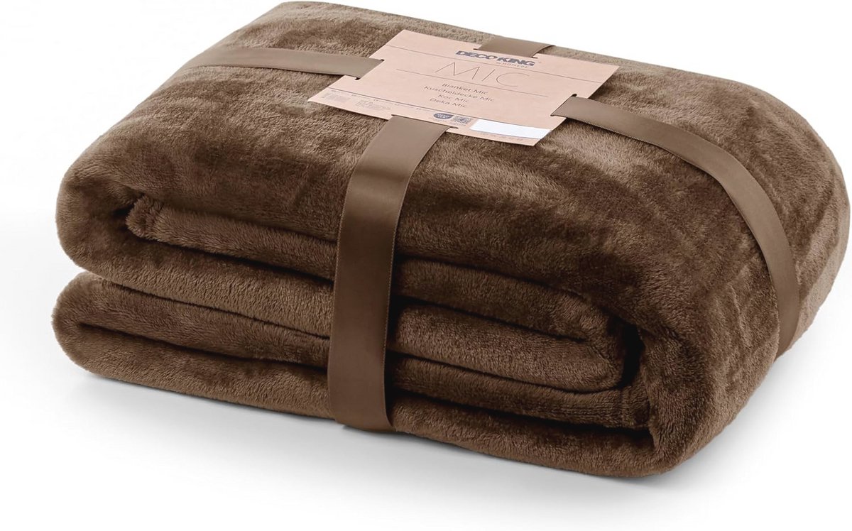 Cuddly Blanket 220 x 240 cm Chocoladebruin Microfiber Fleece