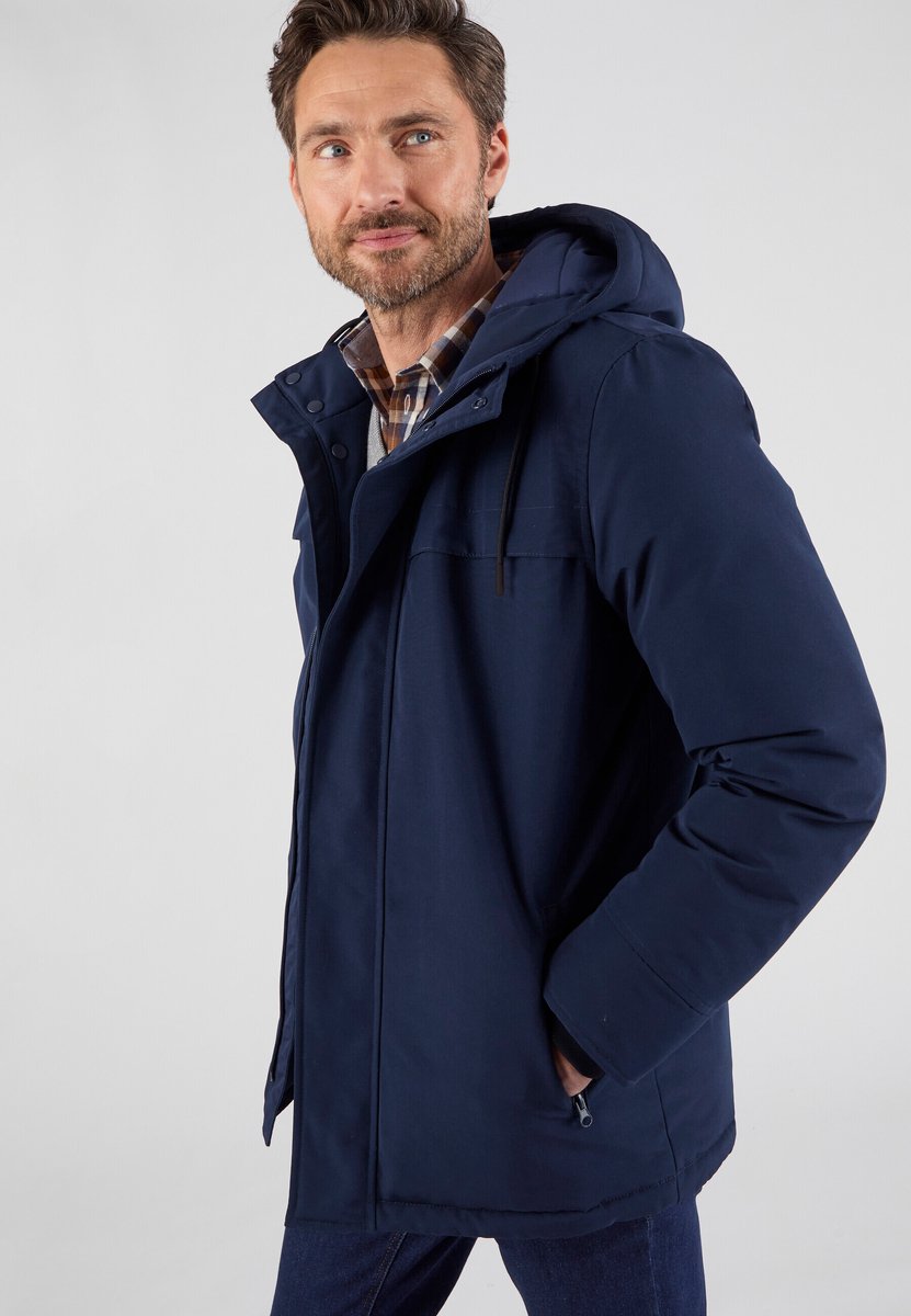 Damart Waterafstotende parka met capuchon voor heren Thermolactyl Heren – 102-109 Blauw