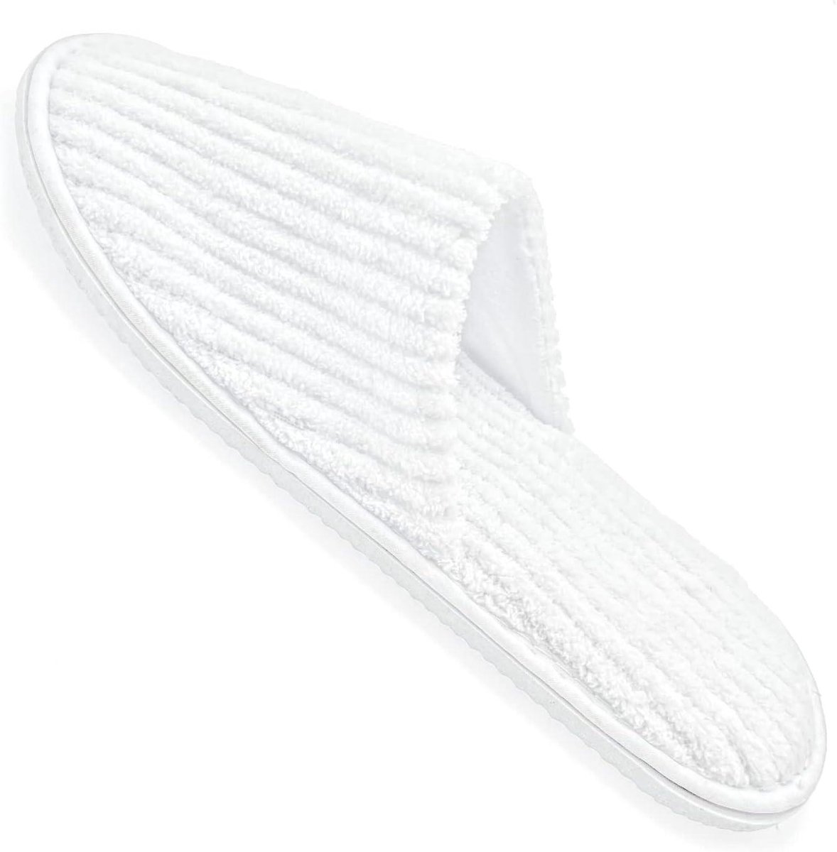 Allecta - Grote Heren Wegwerppantoffels in Wit - Unisex Gastenpantoffels - Hotelslippers - Fluwelen Pantoffels - Gesloten teen - Spa & Vakantie - Set van 2 — cadeau in Cadeau-ideeën - foto 6