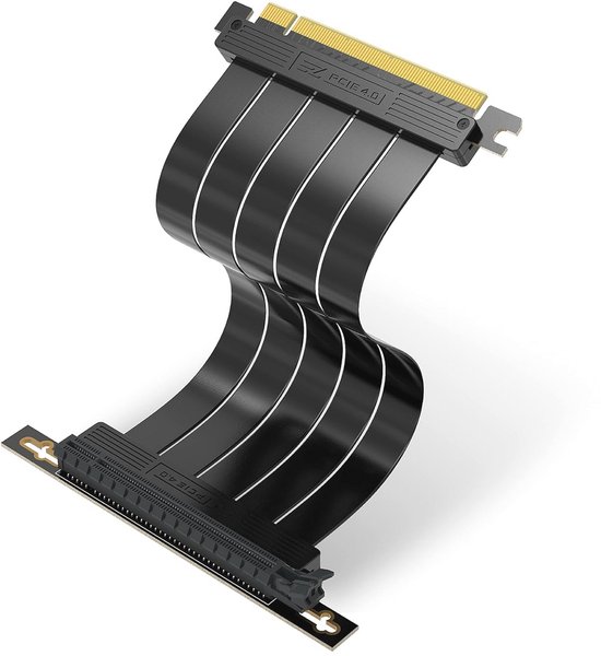 PCIE 4.0 X16 Verlengkabel, 40 Cm 26 GB/s Flexibele PCIE-poort GPU Grafische Kaart Verlengkabel Compatibel met PCIE 3.0/2.0/1.0
