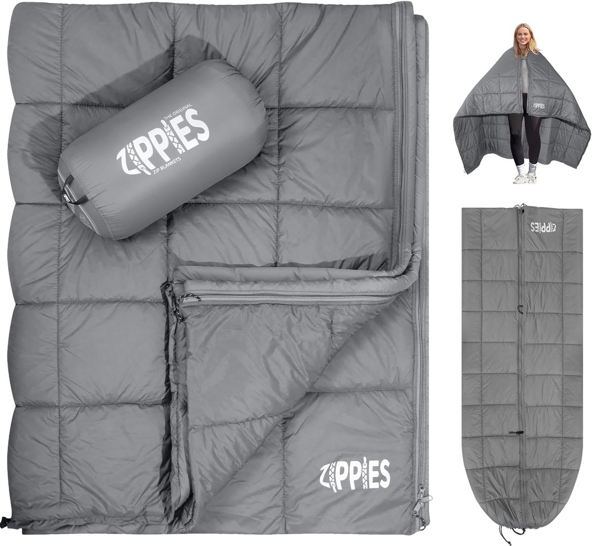 Deken voor Koud Weer - Waterdichte Camping Quilt met Ritssluiting, Perfect voor Hangmat en Outdoor Activiteiten