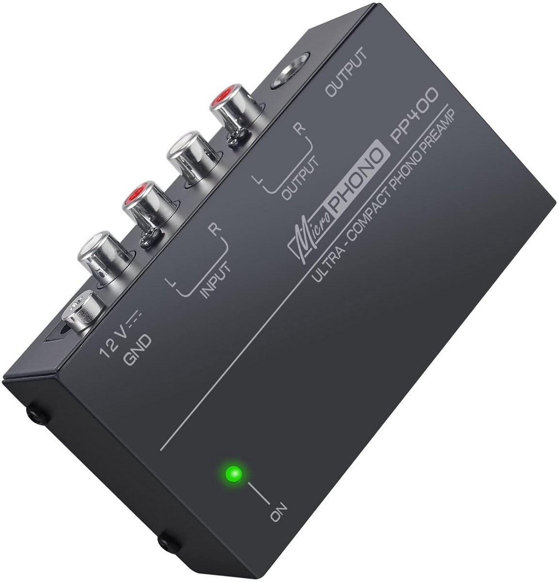 Phono Voorversterker voor Platenspelers - Compacte Hifi Audio Preamplifier met Niveau Controle