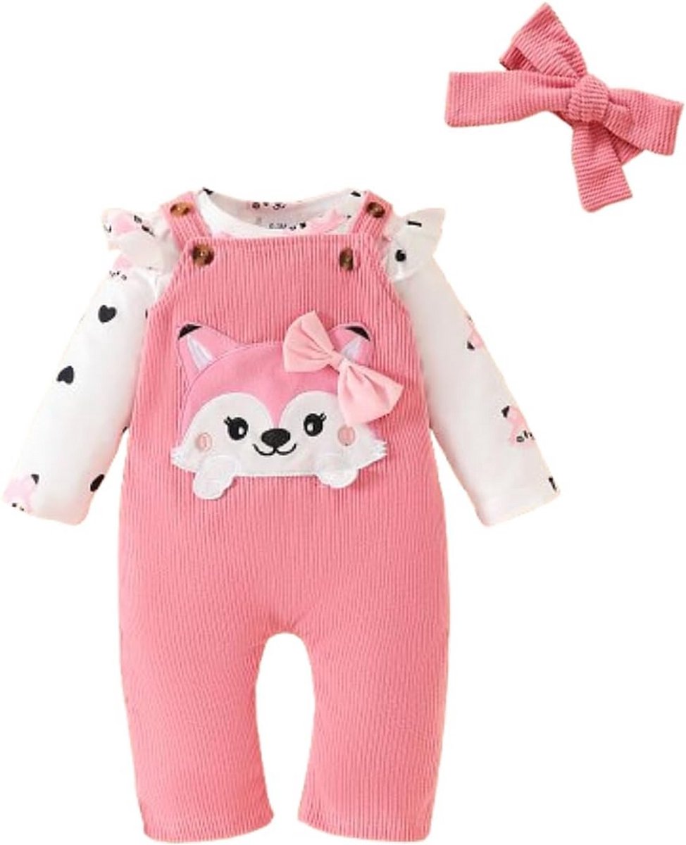 Schattige Babykledingset Meisjes Lange Mouwen – Compleet Outfit