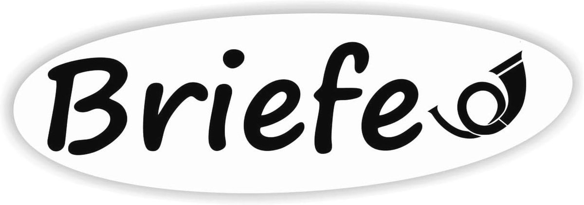 Sticker voor brievenbus met posthoorn symbool - 15cm